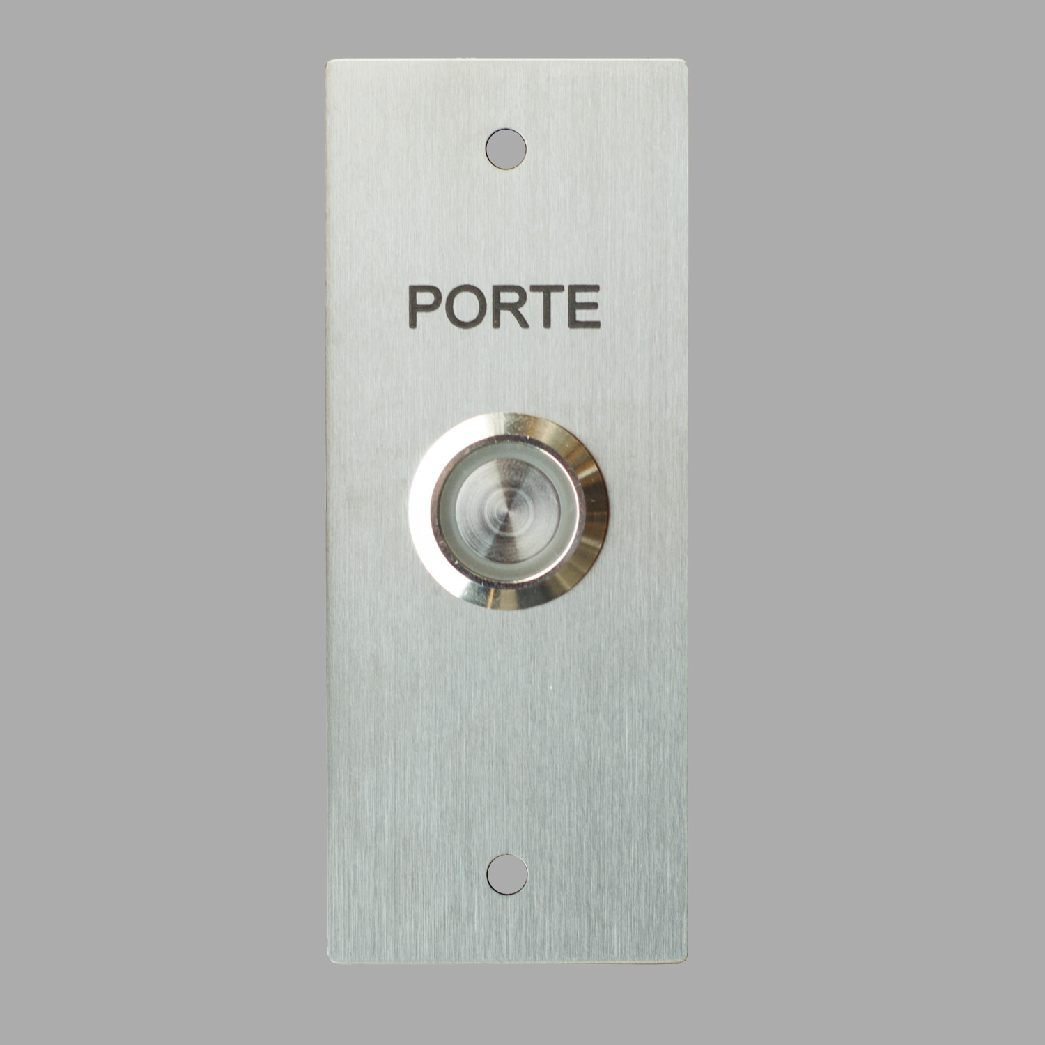 Bouton poussoir sur plaque 100 x 40 avec 2 vis inox M4 x 12 et un outil.