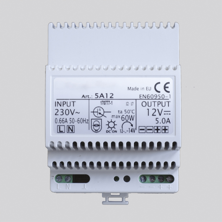 Alimentation DIN 5 Ampères 12 Volts (5 modules)